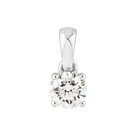 Solitaire Pendant with a 1 Carat TW Diamond in 14kt White Gold Solitaire Pendant with a 1 Carat TW Diamond in 14kt White Gold