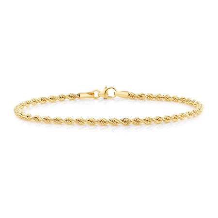 Rope Bracelet in 10ct Yellow Gold Rope Bracelet in 10ct Yellow Gold