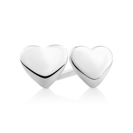 Heart Stud Earrings in Sterling Silver Heart Stud Earrings in Sterling Silver
