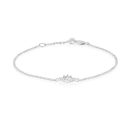 19cm (7") Bracelet with Cubic Zirconia in Sterling Silver 19cm (7") Bracelet with Cubic Zirconia in Sterling Silver