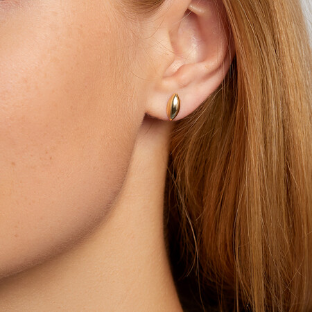 Marquise Stud Earrings In 10ct Yellow Gold Marquise Stud Earrings In 10ct Yellow Gold
