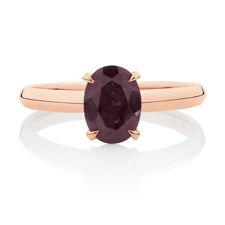 Oval Ring with Rhodolite Garnet in 10ct Rose Gold Oval Ring with Rhodolite Garnet in 10ct Rose Gold