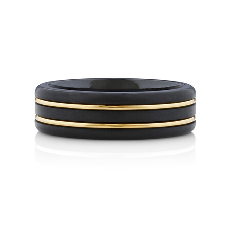 Ring in Black Titanium & 10kt Yellow Gold Ring in Black Titanium & 10kt Yellow Gold