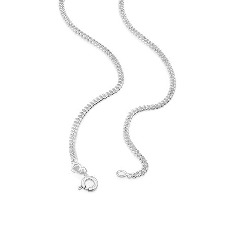 50cm (20") 1.5mm-2mm Width Curb Chain in Sterling Silver 50cm (20") 1.5mm-2mm Width Curb Chain in Sterling Silver
