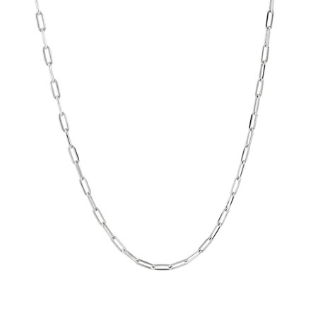 60cm Paperclip Chain in Sterling Silver 60cm Paperclip Chain in Sterling Silver