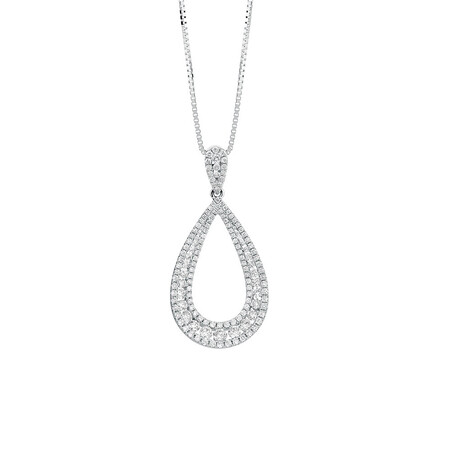 Pendant with 1 Carat TW of Diamonds in 14ct White Gold Pendant with 1 Carat TW of Diamonds in 14ct White Gold