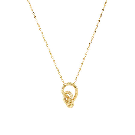 Mini Knot Rope Necklace in 10kt Yellow Gold Mini Knot Rope Necklace in 10kt Yellow Gold