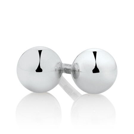 3mm Ball Stud Earrings in 10ct White Gold 3mm Ball Stud Earrings in 10ct White Gold