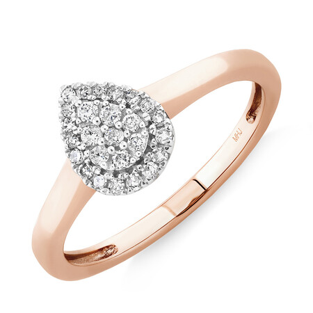 Promise Ring with 0.15 Carat TW of Diamonds in 10kt Rose Gold Promise Ring with 0.15 Carat TW of Diamonds in 10kt Rose Gold