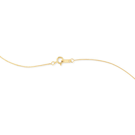 Pendant with Laboratory Created Sapphire & Natural Diamonds in 10kt Yellow Gold Pendant with Laboratory Created Sapphire & Natural Diamonds in 10kt Yellow Gold