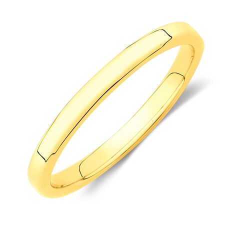 Flat Bevelled Wedding Band in 10ct Yellow Gold Flat Bevelled Wedding Band in 10ct Yellow Gold
