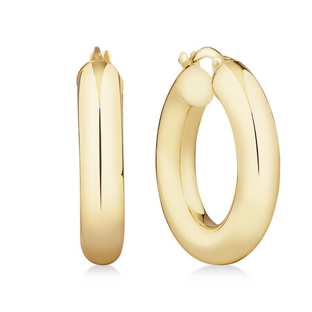 15mm Hoop Earrings in 10kt Yellow Gold 15mm Hoop Earrings in 10kt Yellow Gold