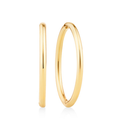 14mm Sleeper Earrings in 10ct Yellow Gold 14mm Sleeper Earrings in 10ct Yellow Gold