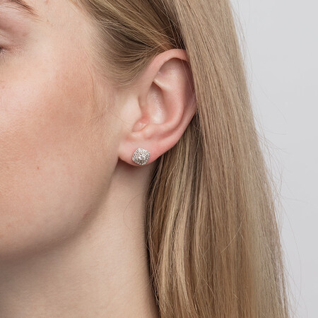 Stud Earrings with 1/2 Carat TW of Diamonds in 10kt White Gold Stud Earrings with 1/2 Carat TW of Diamonds in 10kt White Gold