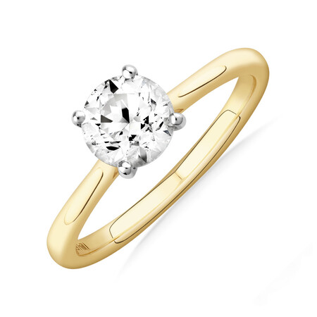Evermore Certified Solitaire Engagement Ring with 1 Carat TW Diamond in 14kt Yellow/White Gold Evermore Certified Solitaire Engagement Ring with 1 Carat TW Diamond in 14kt Yellow/White Gold