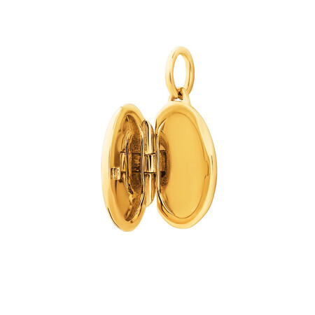 Oval Locket in 10kt Yellow Gold Oval Locket in 10kt Yellow Gold