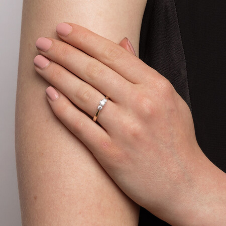 Engagement Ring with 1/2 Carat TW of Diamonds in 10ct White & Yellow Gold Engagement Ring with 1/2 Carat TW of Diamonds in 10ct White & Yellow Gold