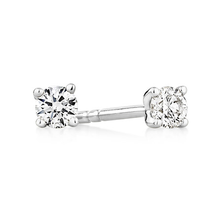 Stud Earrings with 0.15 Carat TW of Diamonds in 10kt White Gold
