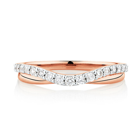 Wedding Band with 1/4 Carat TW of Diamonds in 10kt Rose Gold Wedding Band with 1/4 Carat TW of Diamonds in 10kt Rose Gold