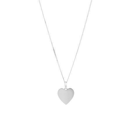 Heart Pendant with Chain in Sterling Silver Heart Pendant with Chain in Sterling Silver