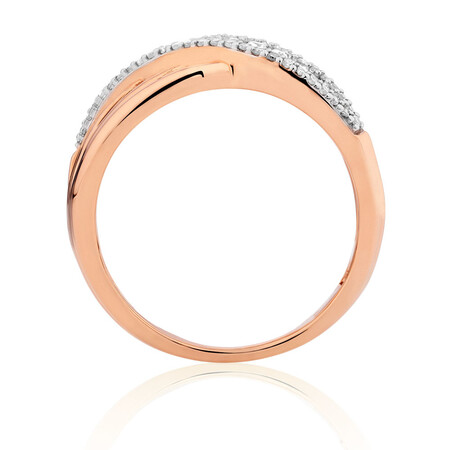 Ring with 1/4 Carat of Diamonds in 10ct Rose Gold Ring with 1/4 Carat of Diamonds in 10ct Rose Gold