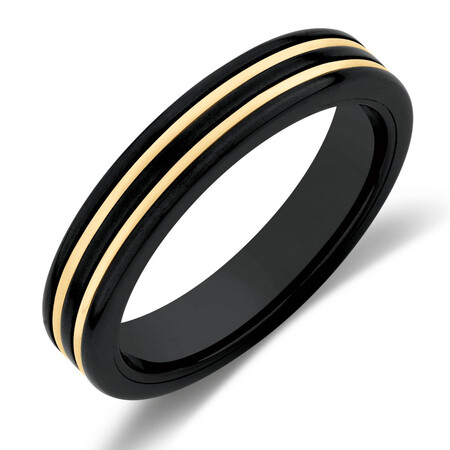 Ring in Black Titanium & 10kt Yellow Gold Ring in Black Titanium & 10kt Yellow Gold