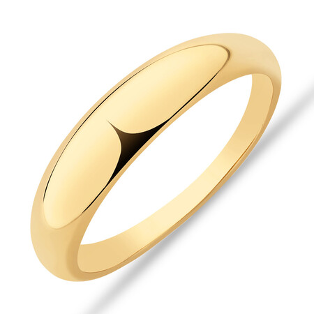 Narrow Polished Dome Ring in 10kt Yellow Gold Narrow Polished Dome Ring in 10kt Yellow Gold
