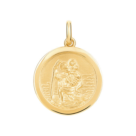 St Christopher Pendant in 10kt Yellow Gold St Christopher Pendant in 10kt Yellow Gold