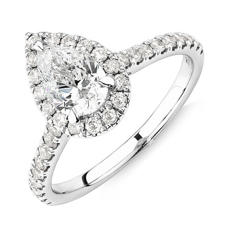 Ring with 1.38 Carat TW of Diamonds in 14kt White Gold Ring with 1.38 Carat TW of Diamonds in 14kt White Gold