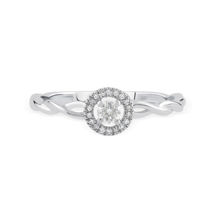 Promise Ring with 0.12 Carat TW of Diamonds in 10ct White Gold Promise Ring with 0.12 Carat TW of Diamonds in 10ct White Gold