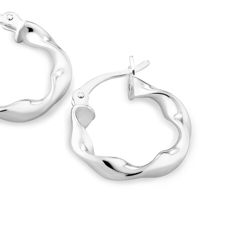 Hoop Earrings in Sterling Silver Hoop Earrings in Sterling Silver