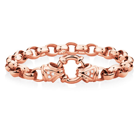 21cm (8.5") Diamond Set Bracelet in 10kt Rose Gold 21cm (8.5") Diamond Set Bracelet in 10kt Rose Gold