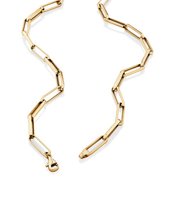 45cm (18”) 4mm-4.5mm Width Hollow Rectangular Link Chain in 10kt Yellow Gold 45cm (18”) 4mm-4.5mm Width Hollow Rectangular Link Chain in 10kt Yellow Gold