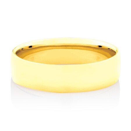 Half Round Wedding Band in 10ct Yellow Gold Half Round Wedding Band in 10ct Yellow Gold