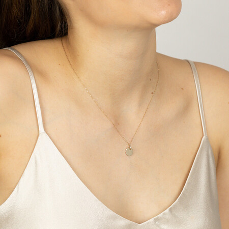 Circle Pendant with Diamonds in 10ct Yellow Gold Circle Pendant with Diamonds in 10ct Yellow Gold