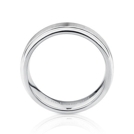 Men's Ring in Grey Sapphire Tungsten Men's Ring in Grey Sapphire Tungsten