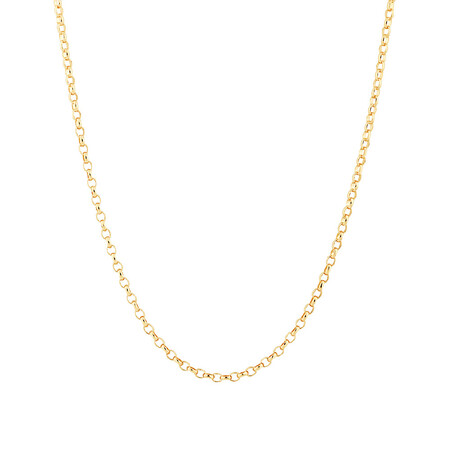 50cm (20") Oval Belcher Chain in 10ct Yellow Gold 50cm (20") Oval Belcher Chain in 10ct Yellow Gold