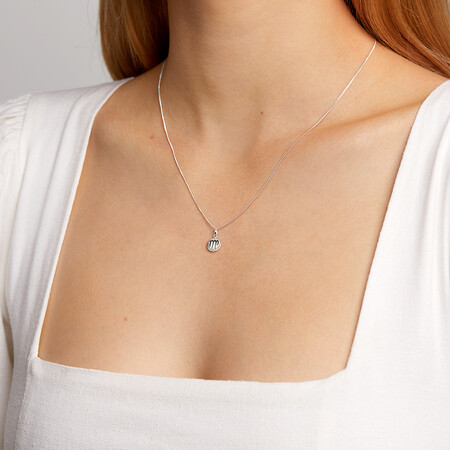 Virgo Zodiac Pendant in Sterling Silver Virgo Zodiac Pendant in Sterling Silver