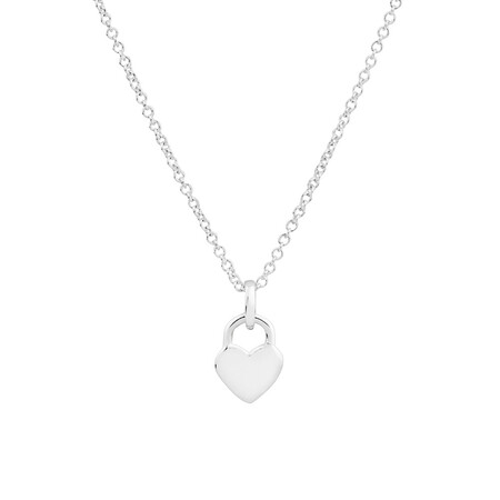 Heart Lock Pendant in Sterling Silver Heart Lock Pendant in Sterling Silver