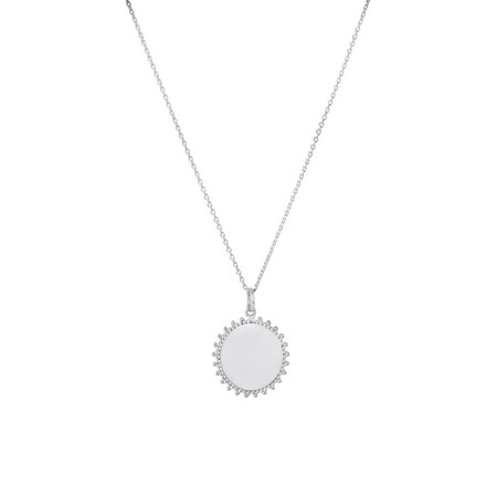 50cm (20") Engravable Pendant in Sterling Silver 50cm (20") Engravable Pendant in Sterling Silver