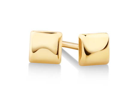 Square Stud Earrings in 10ct Yellow Gold Square Stud Earrings in 10ct Yellow Gold