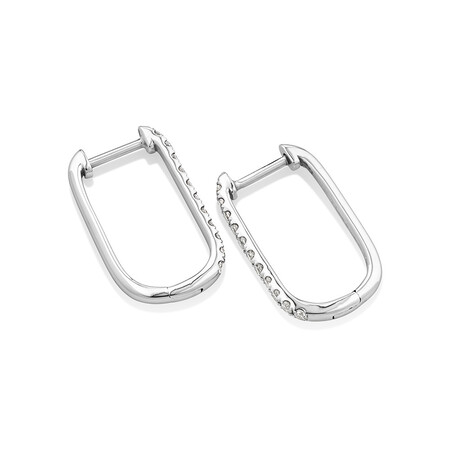Huggies with 0.45 Carat TW of Diamonds in 10kt White Gold Huggies with 0.45 Carat TW of Diamonds in 10kt White Gold