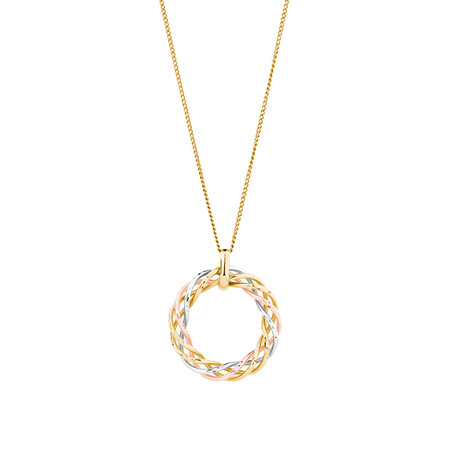 Twist Pendant with 10ct Yellow, White & Rose Gold Twist Pendant with 10ct Yellow, White & Rose Gold