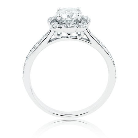 Engagement Ring With 1.03 Carat TW Of Diamonds In 14ct White Gold Engagement Ring With 1.03 Carat TW Of Diamonds In 14ct White Gold