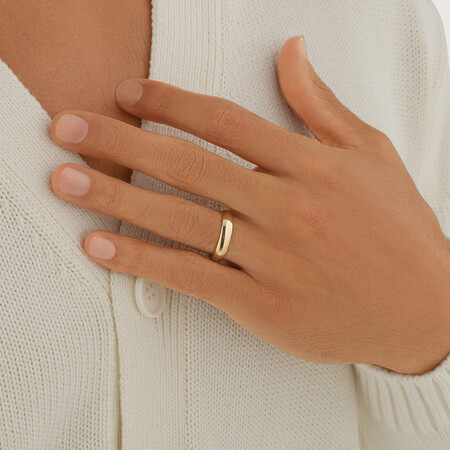 High Domed Wedding Band in 10ct Yellow Gold High Domed Wedding Band in 10ct Yellow Gold