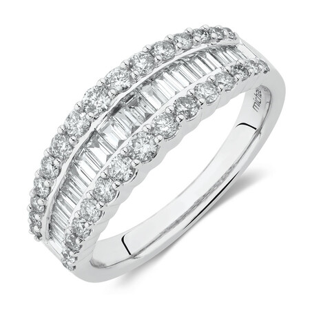 Ring with 1 Carat TW of Diamonds in 14ct White Gold Ring with 1 Carat TW of Diamonds in 14ct White Gold