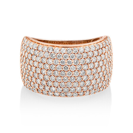 Pave Ring with 2 Carat TW Diamond in 14kt Rose Gold Pave Ring with 2 Carat TW Diamond in 14kt Rose Gold