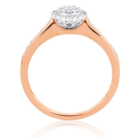 Engagement Ring with 1/4 Carat TW of Diamonds in 10ct Rose & White Gold Engagement Ring with 1/4 Carat TW of Diamonds in 10ct Rose & White Gold