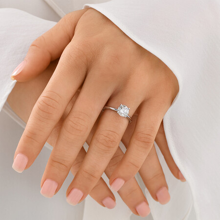 1.25 Carat Laboratory-Created Diamond Ring in 14kt White Gold 1.25 Carat Laboratory-Created Diamond Ring in 14kt White Gold