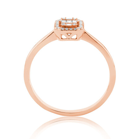 Promise Ring with 0.15 Carat TW of Diamonds in 10kt Rose Gold Promise Ring with 0.15 Carat TW of Diamonds in 10kt Rose Gold